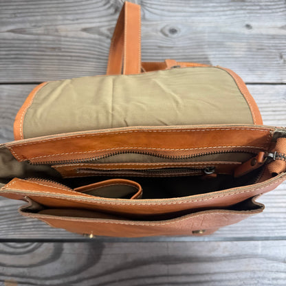 Simple Raw Leather Backpack