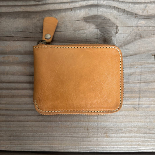 Simple Raw Zipper Wallet