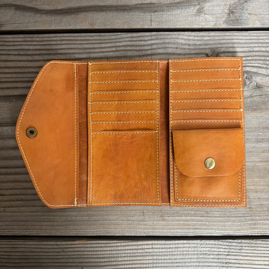 Simple Raw Tri-Fold Purse