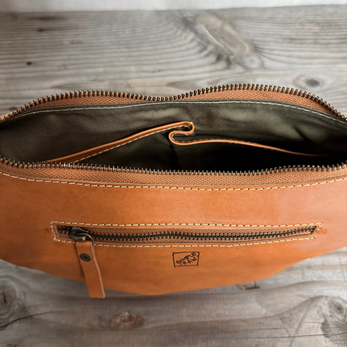 Simple Raw Sling Handbag