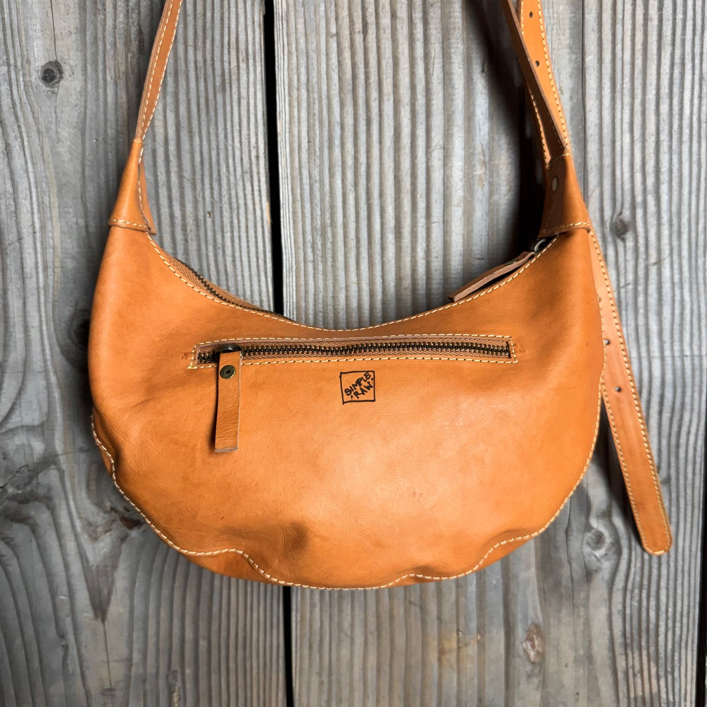 Simple Raw Sling Handbag