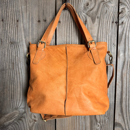Simple Raw Leather Tote