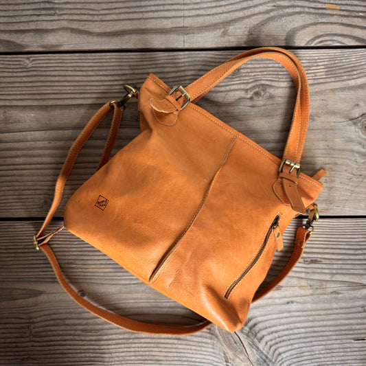 Simple Raw Leather Tote