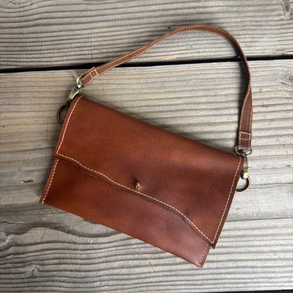 Raw Soft Clutch With Strap