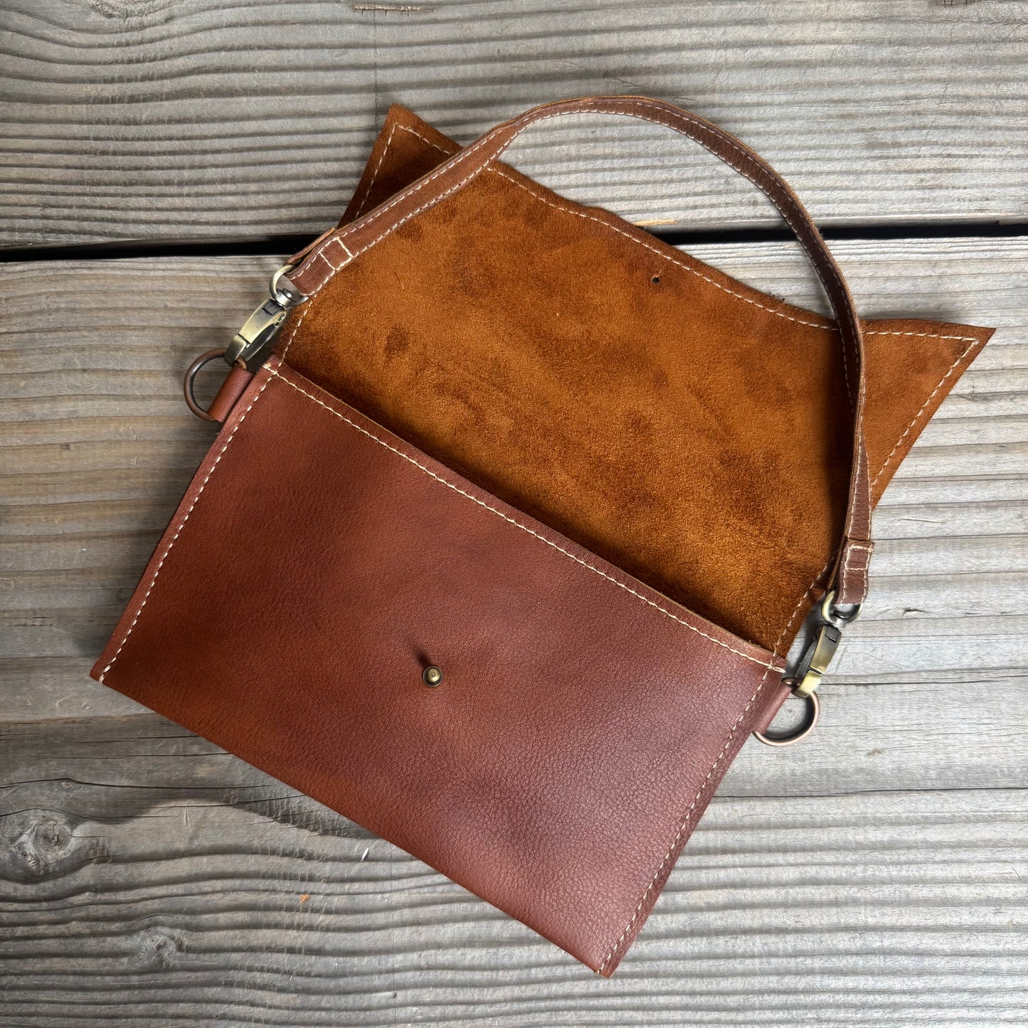 Raw Soft Clutch With Strap
