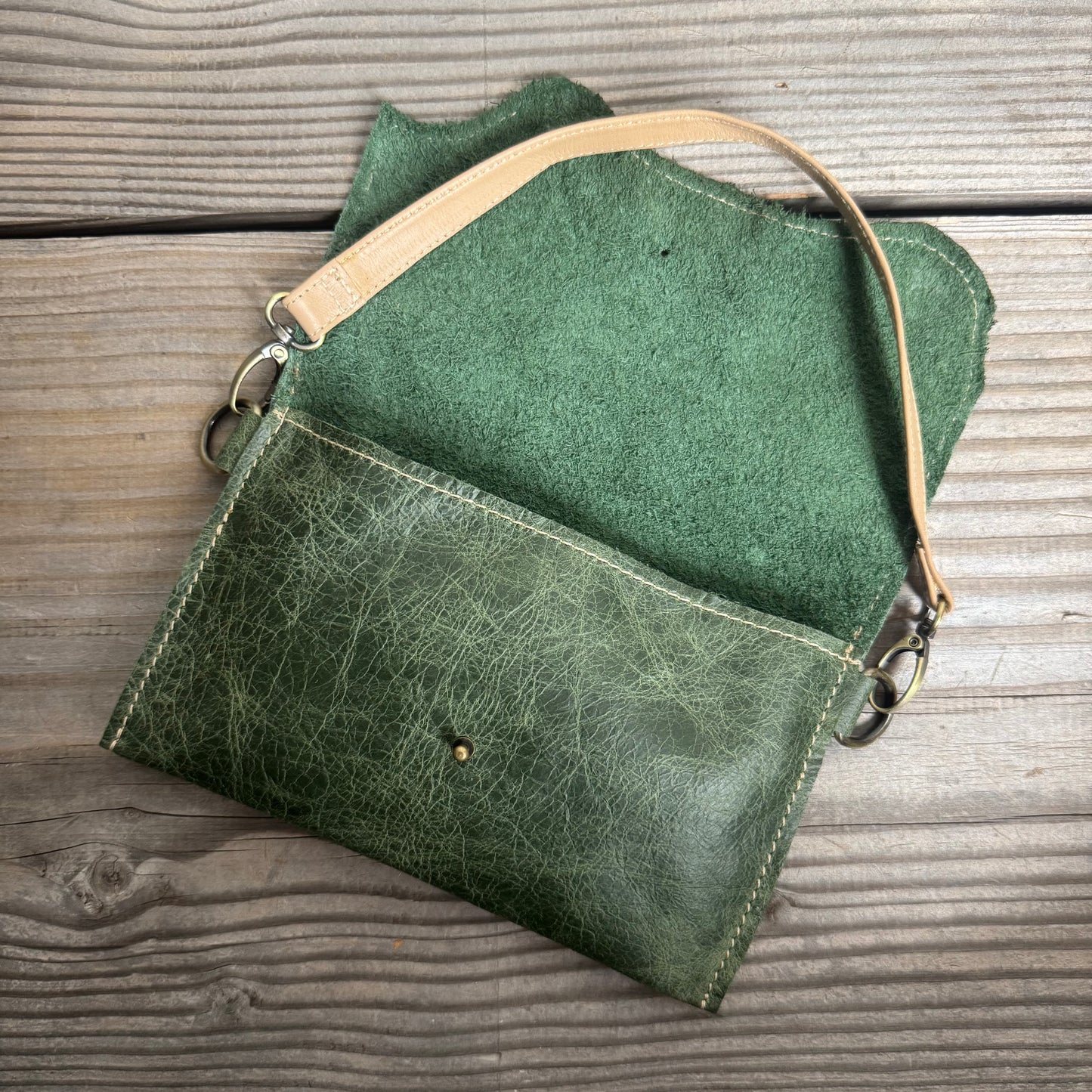 Raw Soft Clutch With Strap