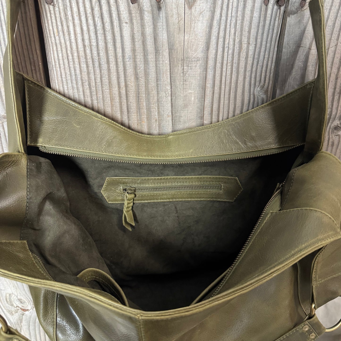 Large Leather Slouch / Overnighter