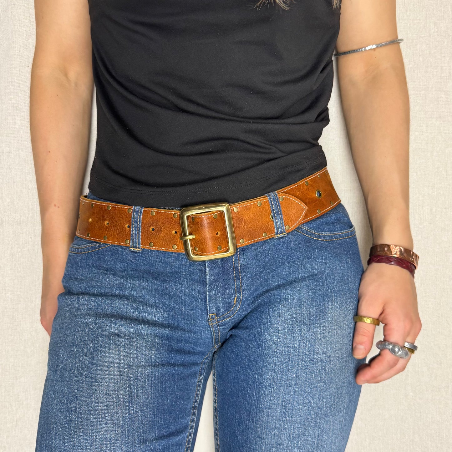 Studded Leather Belts