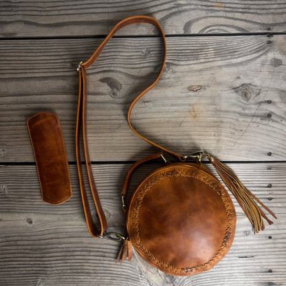 Leather Round Bag
