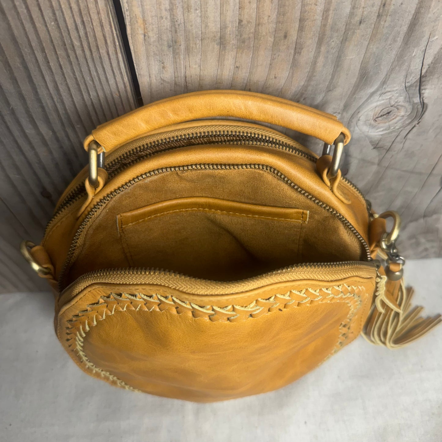 Leather Round Bag