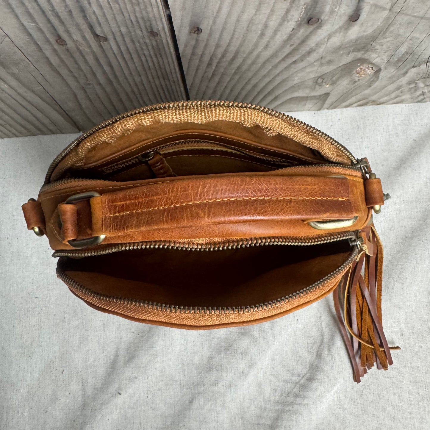 Leather Round Bag