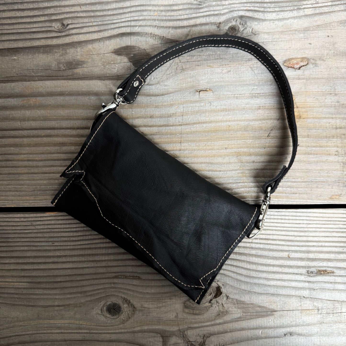 Raw Soft Clutch With Strap