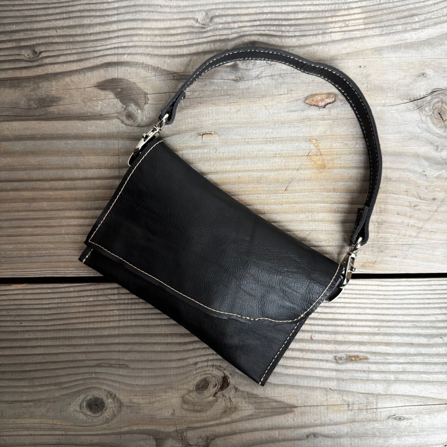 Raw Soft Clutch With Strap