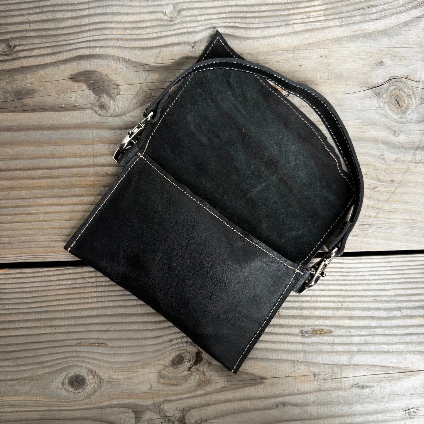Raw Soft Clutch With Strap