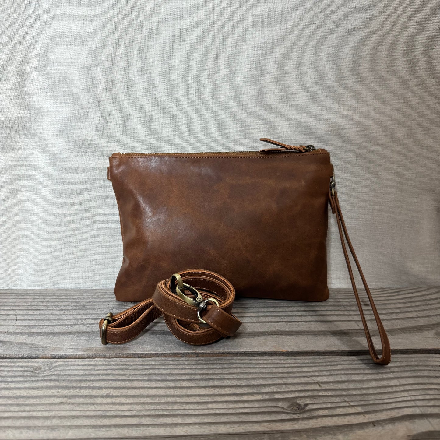 Plain Leather Clutch