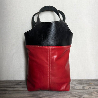 Two-Tone Leather Tote