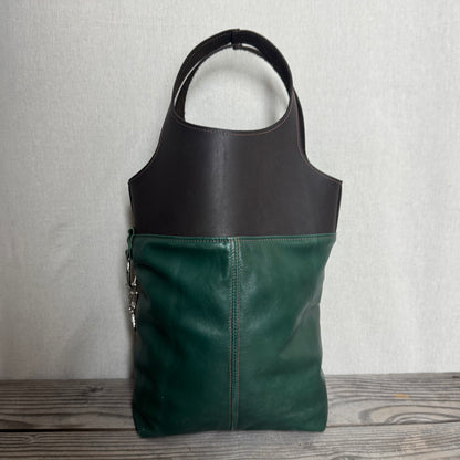 Two-Tone Leather Tote