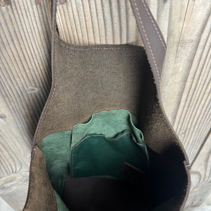 Two-Tone Leather Tote