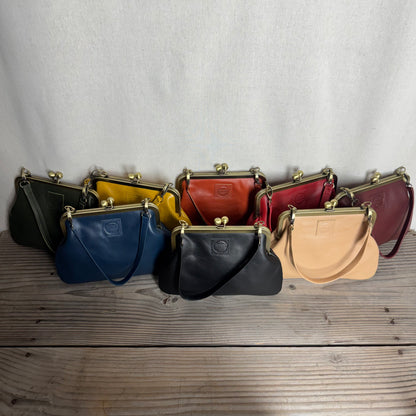 Leather Snap Clutch Two Strap