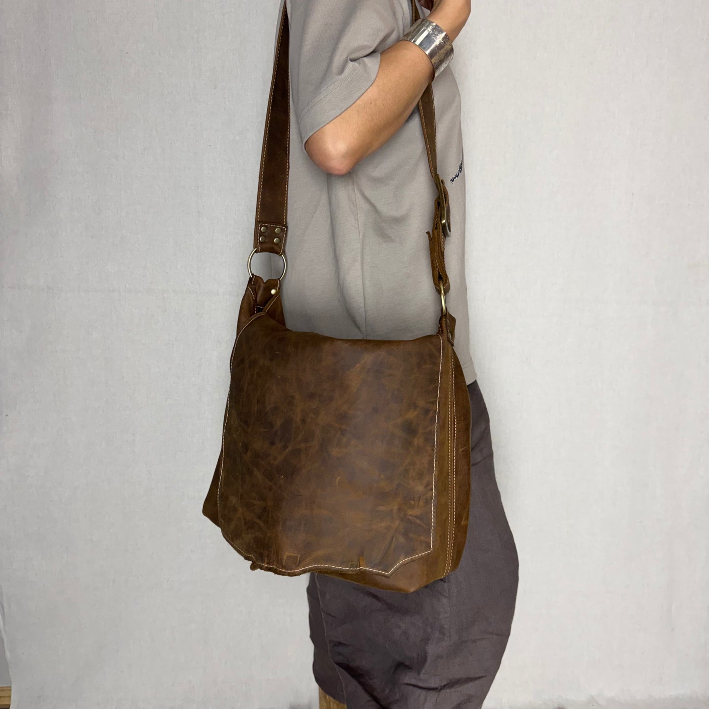The Large Soft Rustic Brown Slouch