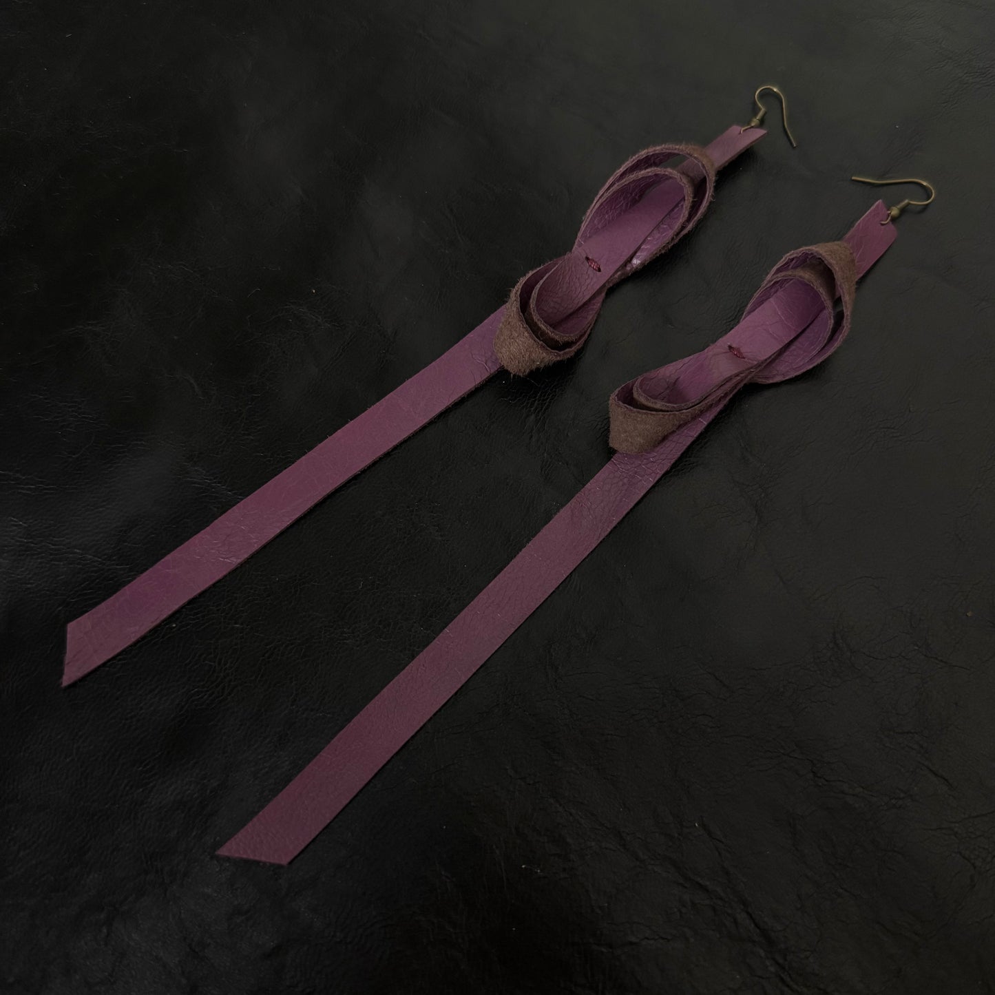 Coloured Leather Earrings