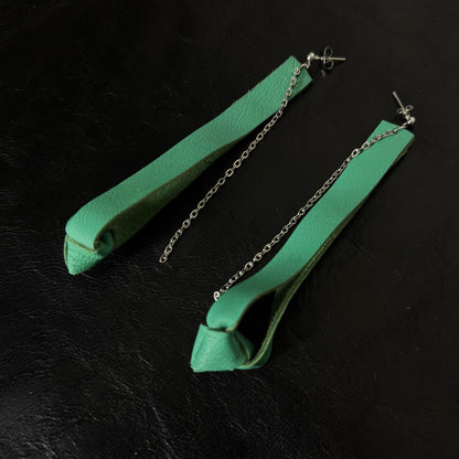 Coloured Leather Earrings
