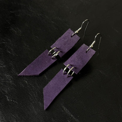 Coloured Leather Earrings