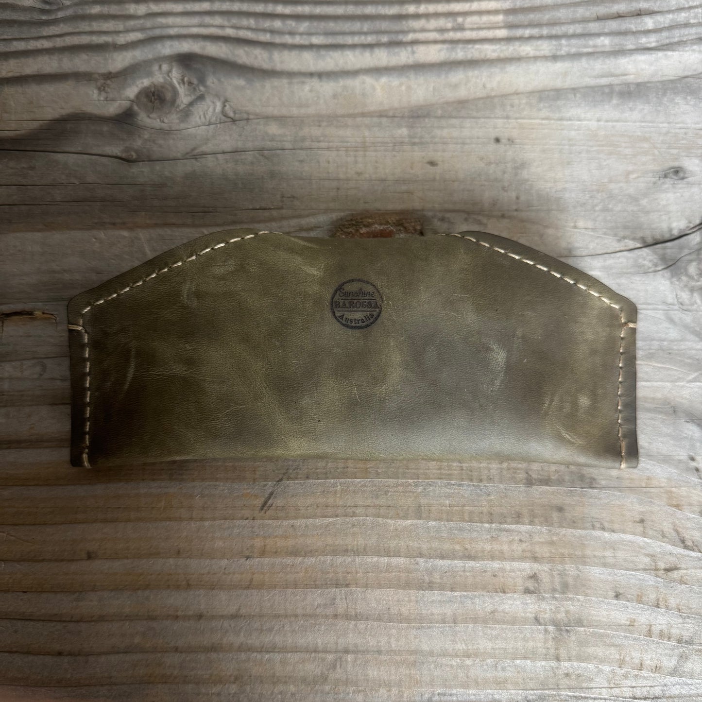 A Thin Leather Snap Lock Glasses Case
