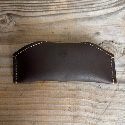 A Thin Leather Snap Lock Glasses Case