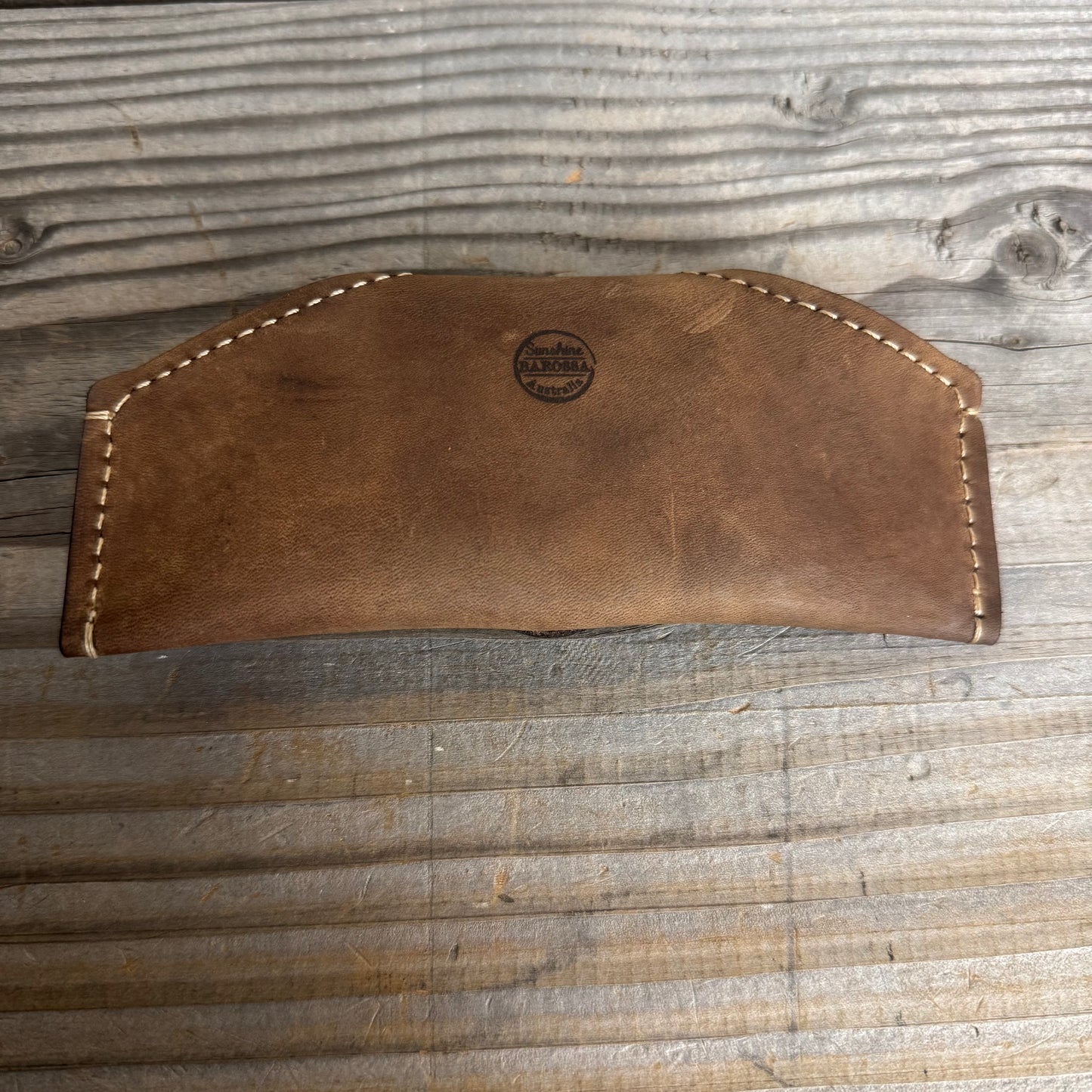 A Thin Leather Snap Lock Glasses Case