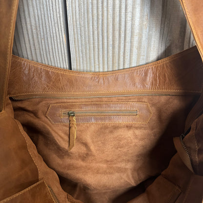 Large Leather Slouch / Overnighter