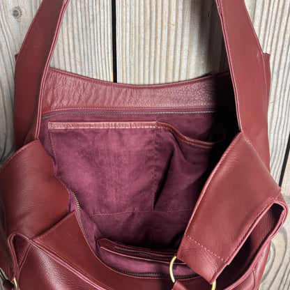 Large Leather Slouch / Overnighter