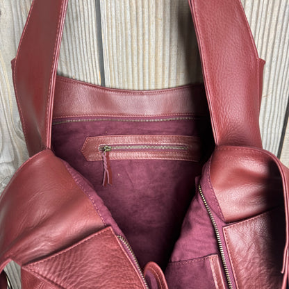 Large Leather Slouch / Overnighter