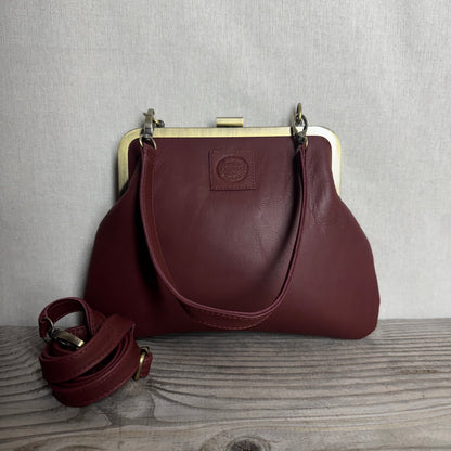 Leather Snap Clutch Two Strap