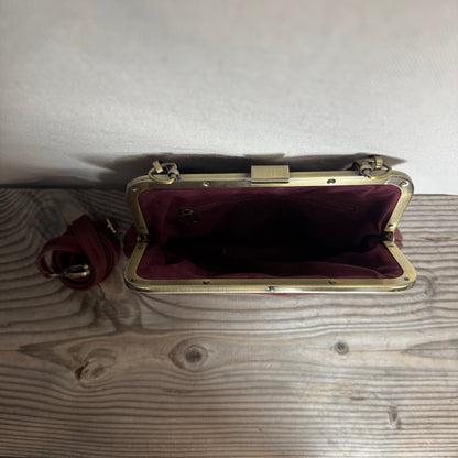 Leather Snap Clutch Two Strap