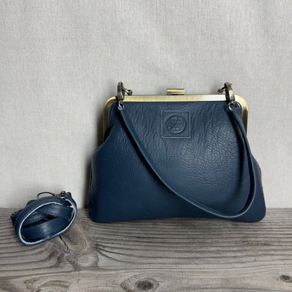 Leather Snap Clutch Two Strap