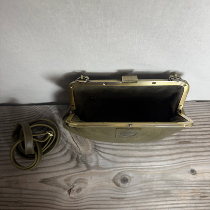 Leather Snap Clutch Two Strap