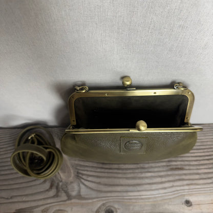 Leather Snap Clutch Two Strap