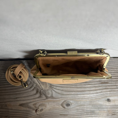 Leather Snap Clutch Two Strap