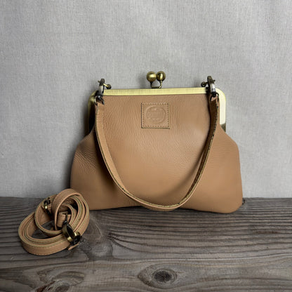 Leather Snap Clutch Two Strap