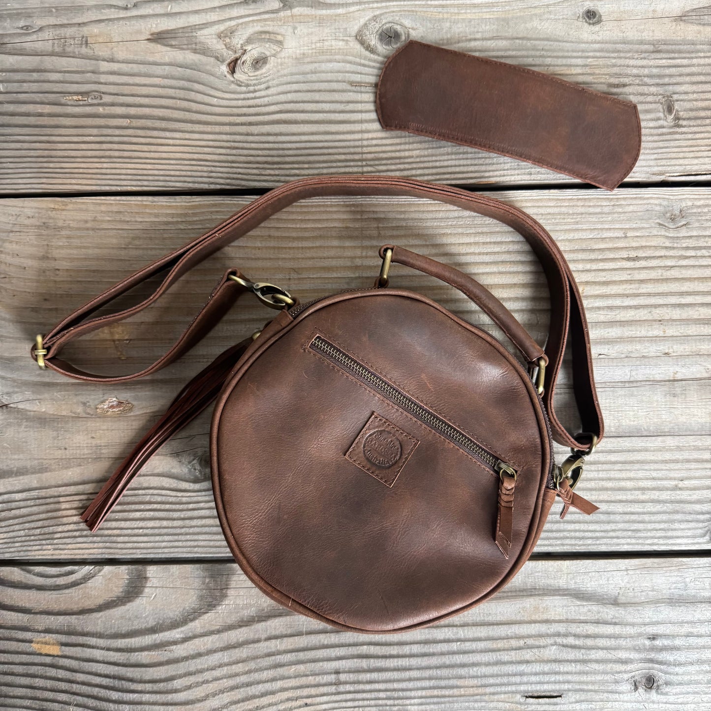 Leather Round Bag
