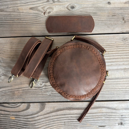 Leather Round Bag