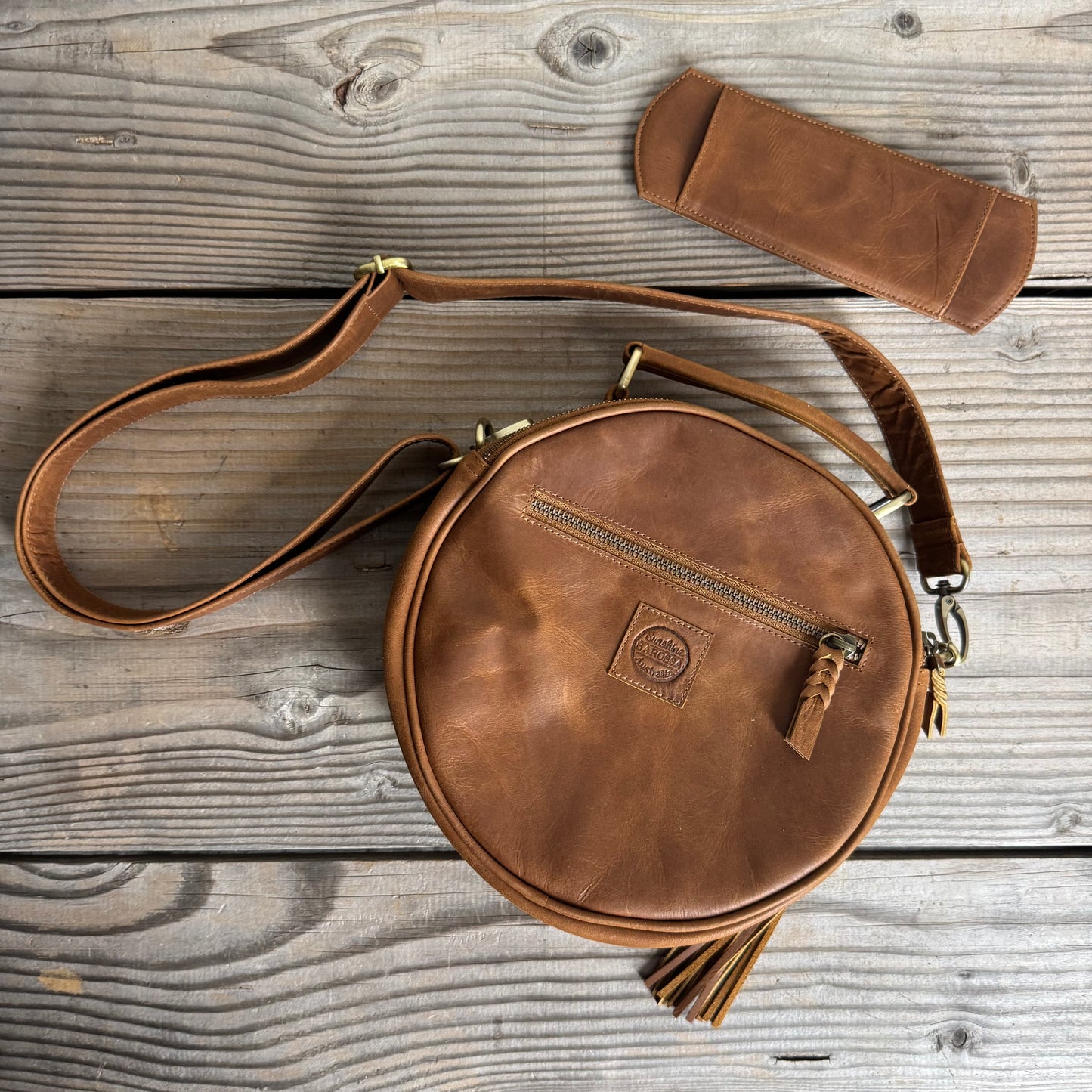 Leather Round Bag