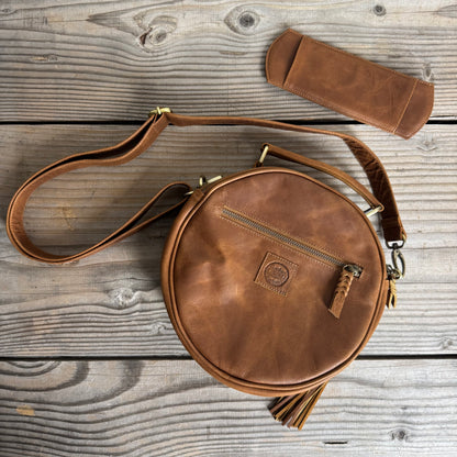 Leather Round Bag