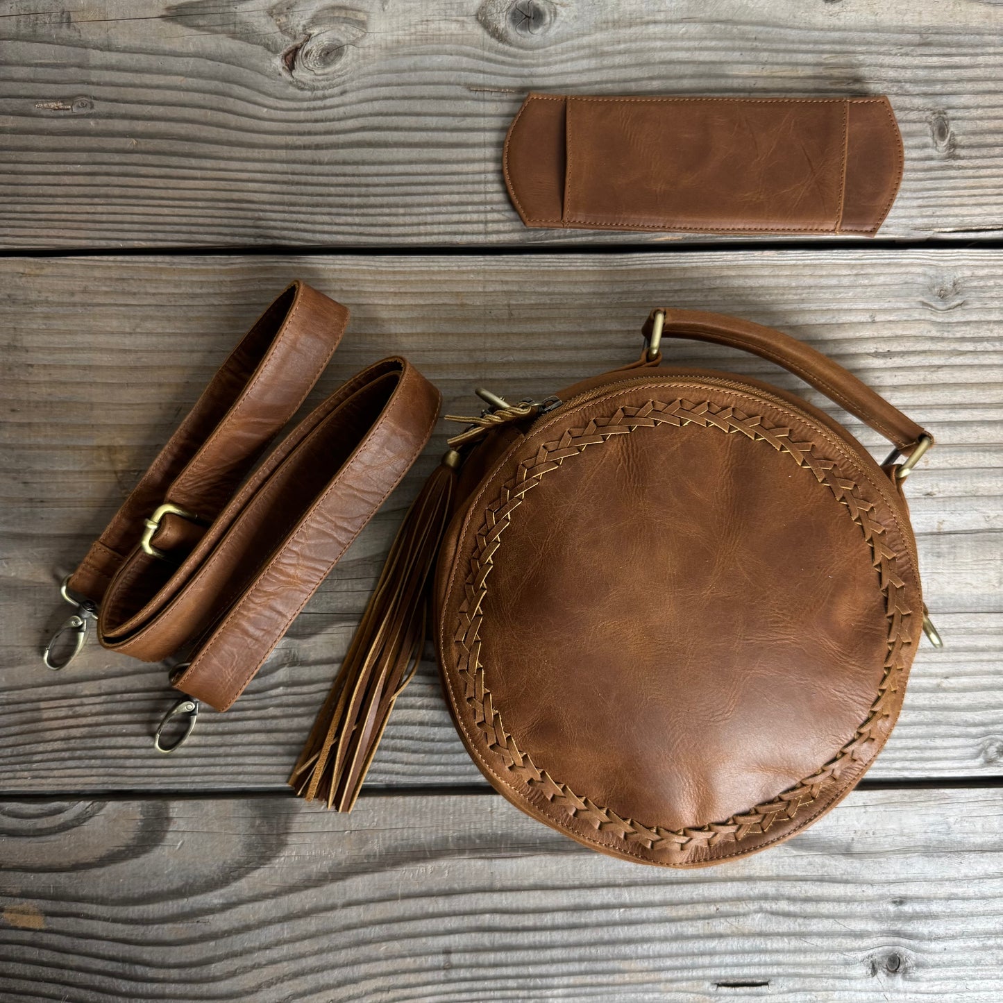 Leather Round Bag