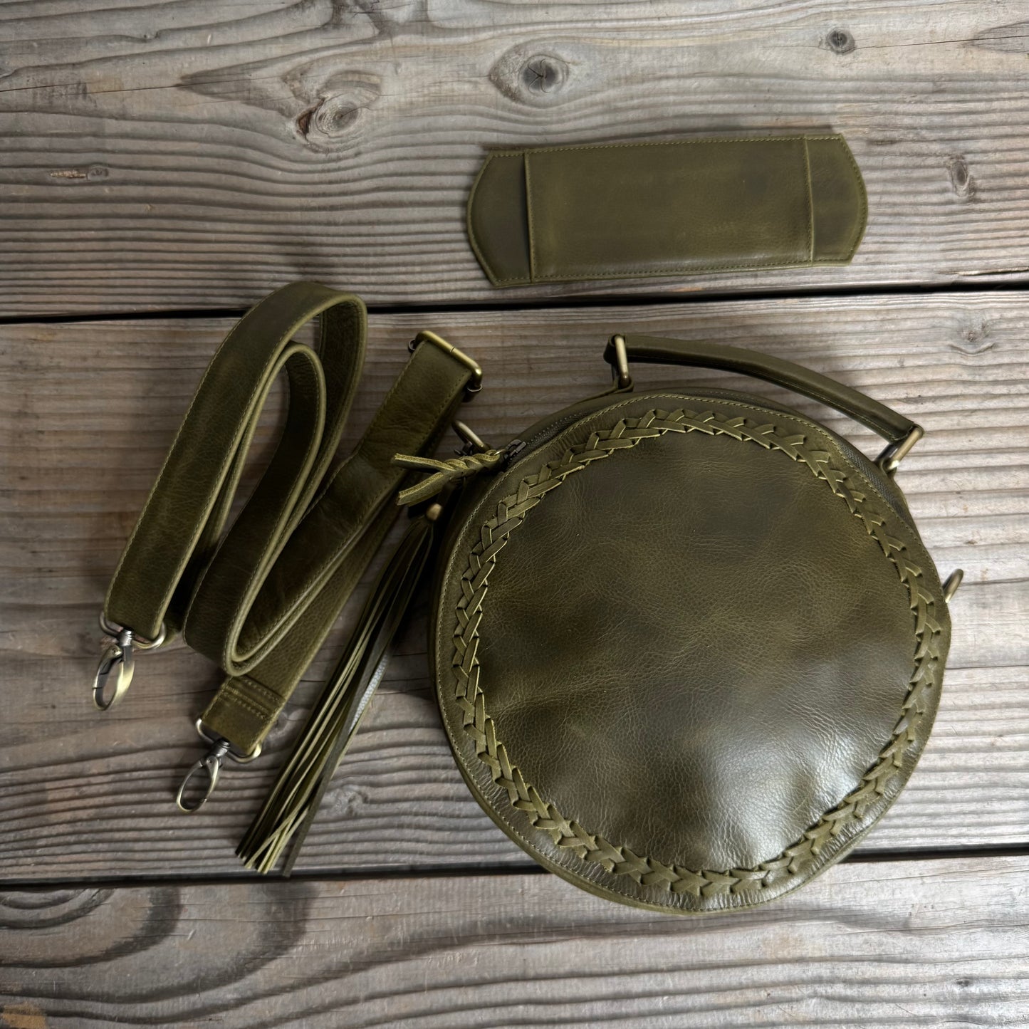 Leather Round Bag