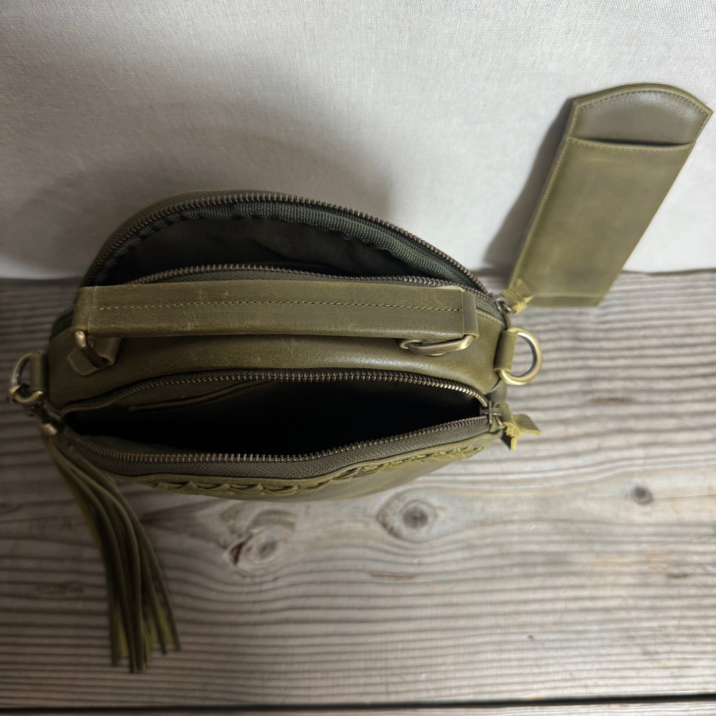 Leather Round Bag