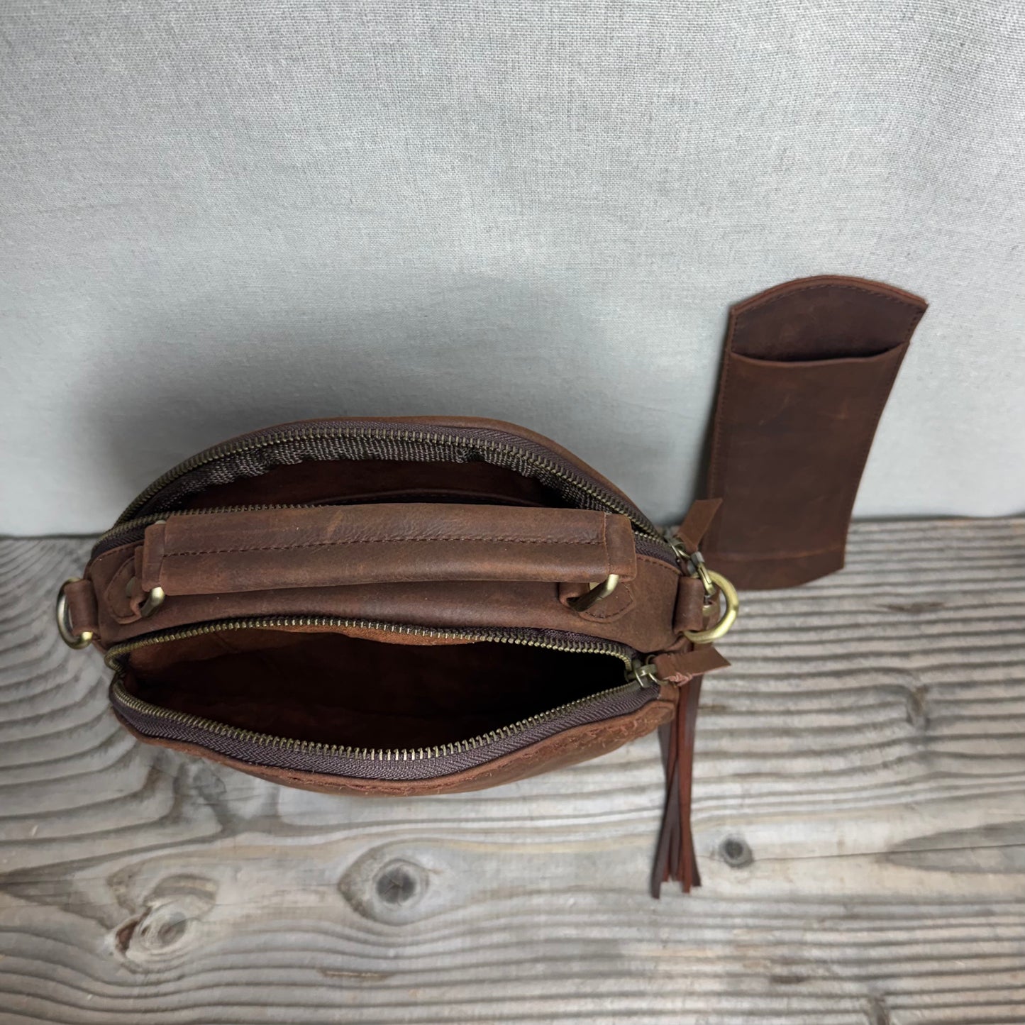 Leather Round Bag