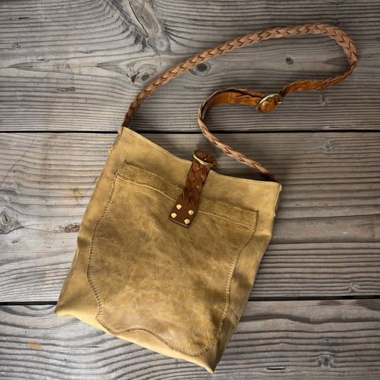 The Blonde Plait Leather Slouch
