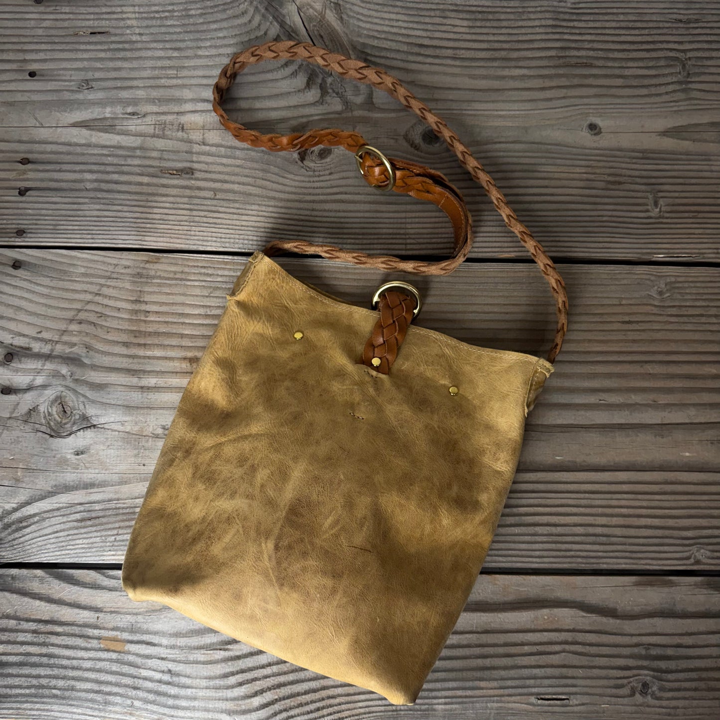 The Blonde Plait Leather Slouch